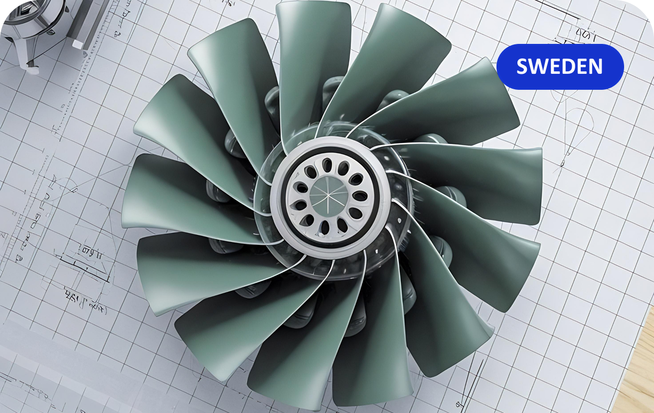 Industrial spare parts and fan component